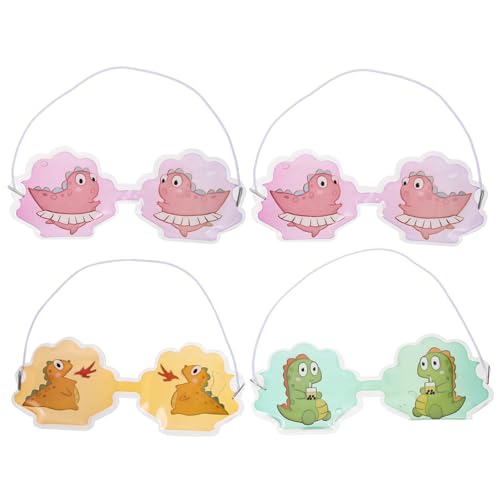 MOLUCKFU 4stücke Augenpads Mit Dinosaurier-design Dekorative Augenschirme Heiß-kalt-kühlbeutel Für Junge Mädchen Zufälliger Stil von MOLUCKFU