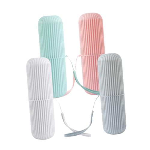 MOLUCKFU 4stücke Zahnbürsten-Organizer Aus Reisezahnbürstenetui Mit Zahnpasta-lagerung Tragbarer Behälter Für Zahnbürste Und Kleine Utensilien Geeignet Für Reisen Camping Und von MOLUCKFU