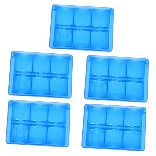 MOLUCKFU 5 Stück Teiliges Spielkarten Aufbewahrungsset Kompakte Box mit Fächern Stoßfest Reisesicher Speziell für Game Cards Leichter Organizer für Gaming Zubehör und Kratzfest von MOLUCKFU