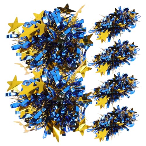 MOLUCKFU 6 Stück Teiliges Cheerleader Pompoms mit Glitzereffekt Elastische Handgelenk pompons für Erwachsene Bunte Cheerleading Accessoires für Sport Tanz und Feierlichkeiten von MOLUCKFU