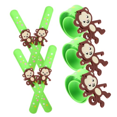 MOLUCKFU 7-teiliges Affen-silikon-schlagarmband Kinderparty-gastgeschenk Lebendig Event-armband-set von MOLUCKFU