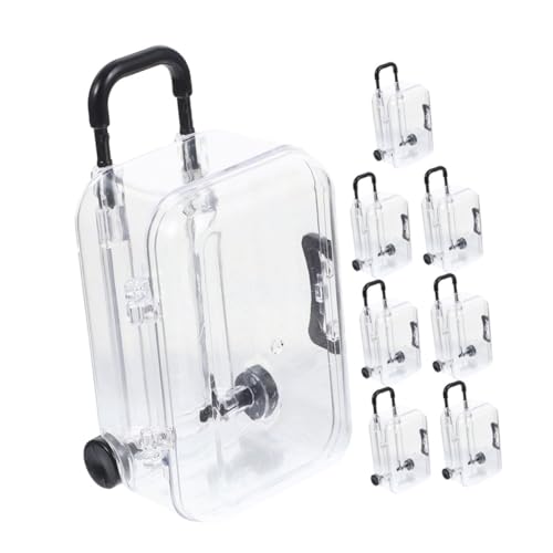 MOLUCKFU 8stücke Mini Koffer Süßigkeiten Boxen Transparente Reisebox Für Hochzeiten Partys Und Kreative Aufbewahrung Für Süßigkeiten Und Langlebig Und Praktisch von MOLUCKFU