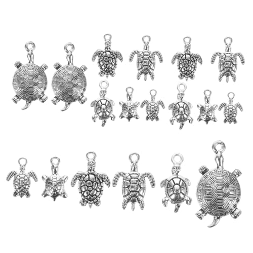MOLUCKFU 90 Stück Teiliges Kleine Schildkröten Anhänger aus Legiertem Vintage DIY Schmuckanhänger für Halsketten Armbänder Ohrringe Leichte Meeresbewohner Charms für Bastelprojekte von MOLUCKFU