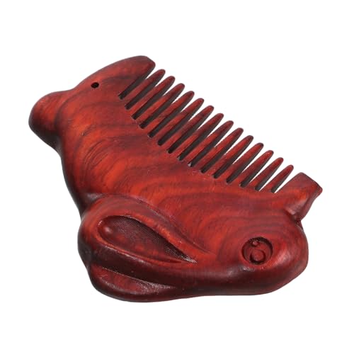 MOLUCKFU Kleine Tragbare Holzfrisierkamm Für Damen Sanfter Entwirrungskamm Für Haare Und Bart Für Reisen Für Lockiges Und Glattes Haar Handlicher von MOLUCKFU