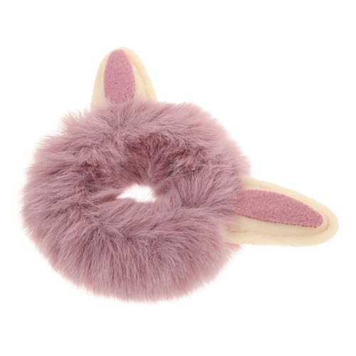 MOLUCKFU Flauschiges Haarband Aus Kunstfell Elastische Haargummis Für Mädchen Niedliche Haarschlaufen Bequeme Haaraccessoires Vielseitige Pelz-haargummis von MOLUCKFU