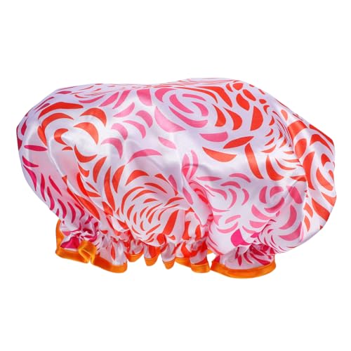 MOLUCKFU Wiederverwendbare Duschhaube Für Damen Extra Große Satin Duschhaube Elastische Badekappe Zum Dekoriert Und Bequem von MOLUCKFU