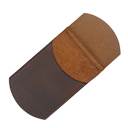 MOLVUS Große Kapazität Schreibwarentasche mit Rindsleder Stift Retro Stil Literarisches Leder Federmäppchen von MOLVUS