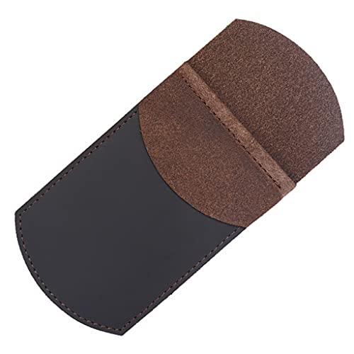 MOLVUS Große Kapazität Schreibwarentasche mit Rindsleder Stift Retro Stil Literarisches Leder Federmäppchen von MOLVUS
