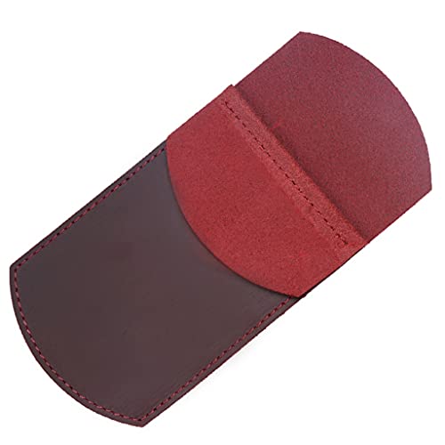 MOLVUS Große Kapazität Schreibwarentasche mit Rindsleder Stift Retro Stil Literarisches Leder Federmäppchen von MOLVUS