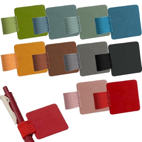 MOLZINY 10 Stück Elastische Stiftschlaufe Stiftschlaufe Selbstklebend Lederstifthalter mit Elastischer Schlaufe Wasserdicht und Kratzfest Selbstklebend Pen Loop Clips für Tagebuch Notizbuch Kalender MOLZINY 10 Stück Elastische Stiftschlaufe Stiftschlaufe Selbstklebend Lederstifthalter mit Elastischer Schlaufe Wasserdicht und Kratzfest Selbstklebend Pen Loop Clips für Tagebuch Notizbuch Kalender von MOLZINY