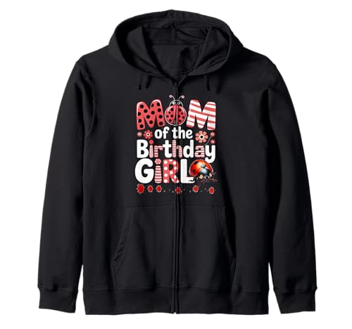 Liebenswerter Marienkäfer für Familien, Marienkäfer, für Damen Kapuzenjacke von MOM OF THE BIRTHDAY GIRL Ladybug