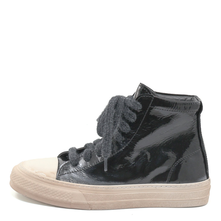 MOMA, 83502C Damen Hightop Sneaker, schwarz-weiß von MOMA
