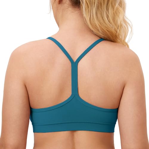 MOMANDA Damen Still Sport BH Unterstützung Y Zurück Racerback Stillen BHS Mutterschaft Gepolstert Workout Yoga Borealis-Grün L von MOMANDA