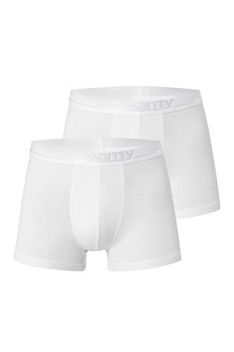 MOMANTY Boxershorts Modal Unterhosen (2er Pack) Nahtlose Seiten, Qualität Weich & Bequem Herren Unterwäsche Weiß/Weiß (L) von MOMANTY