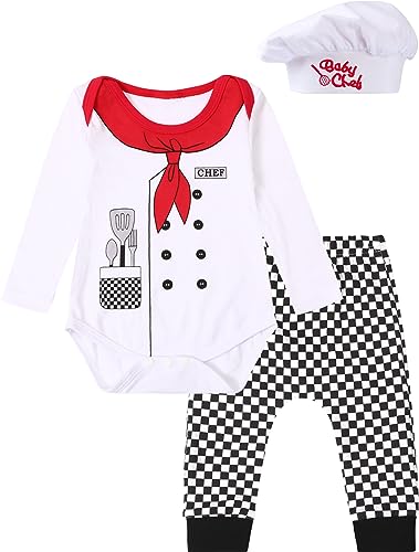 MOMBEBE COSLAND Baby Kleidung Kochkleidung Bekleidungssets für Jungen 3-6 Monate von MOMBEBE COSLAND