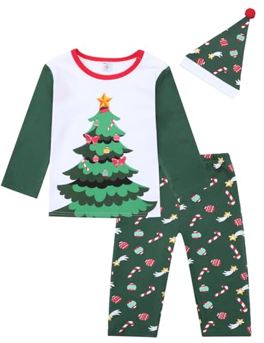 MOMBEBE COSLAND Baby Weihnachtsoutfit Junge Weihnachts-Pyjamas, Grün, 12-18 Monate von MOMBEBE COSLAND
