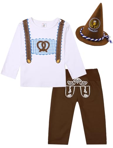 MOMBEBE COSLAND Oktoberfest Baby Outfit Bierfest Kostüm für Kinder, 3 Jahre von MOMBEBE COSLAND