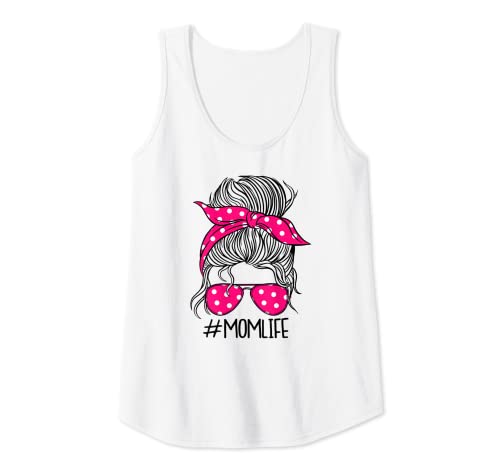 Damen #MOMLIFE Damen MOM LIFE Punkte Muster Points Dots Pattern Tank Top von #MOMLIFE – APARELL WITH LOVE