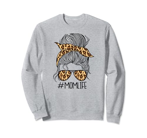 #MOMLIFE Damen MOM LIFE Leopardenmuster Sweatshirt #MOMLIFE Damen MOM LIFE Leopardenmuster Sweatshirt von #MOMLIFE – APARELL WITH LOVE