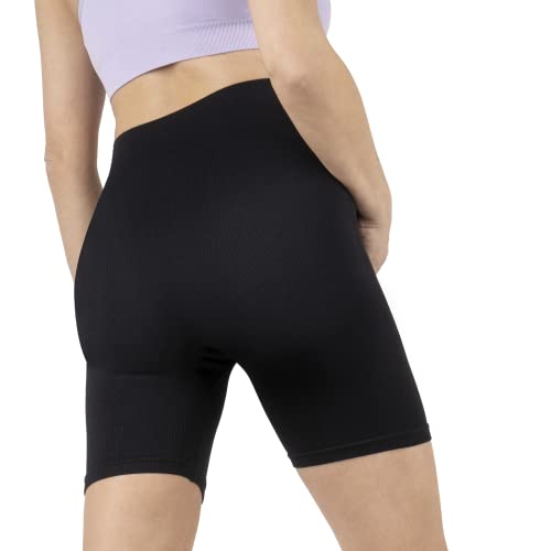 MOMO WAY Radlerhose Damen Schwarz, Kurze Sporthose Leggins für Fitness, Gym, Bike, oder Alltag, Ideal als Yogahose und Jogginghose, Größe S-L von MOMO WAY