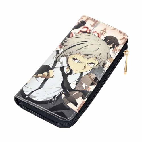 MOMOBC Bungos Strays Dogs Anime Characters Wallet Slim Bifold Wallet Multi Purpose Wallets Coin Purse Long, Mehrfarbig, Einheitsgröße von MOMOBC