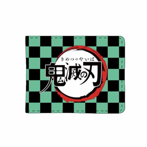 MOMOBC Kamados Tanjirous Anime Characters Wallet Slim Bifold Wallets Multi Purpose Coin Purse Foldable, Mehrfarbig, Einheitsgröße von MOMOBC