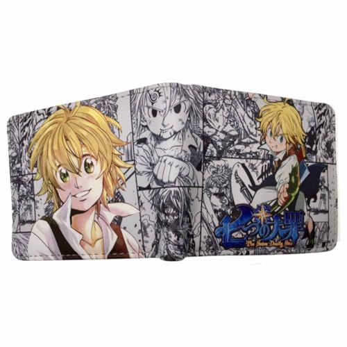 MOMOBC Sevens Deadlys Sins Meliodas Anime Characters Geldbörse Slim Bifold Wallets Mehrzweck-Münzgeldbörse faltbar, Mehrfarbig, Einheitsgröße von MOMOBC