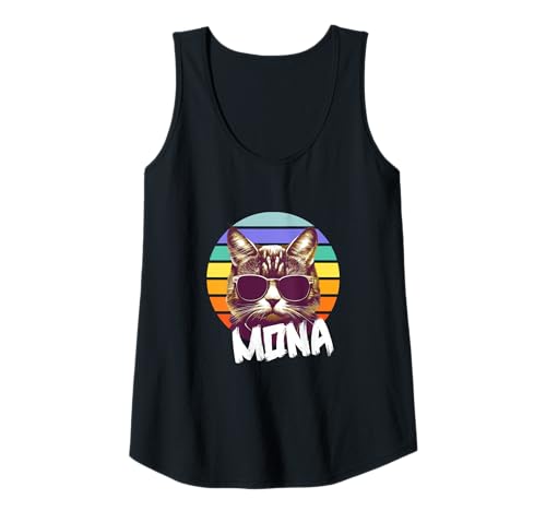 Damen MONA - Schöner Mädchen Name mit lustiger Katze Tank Top Damen MONA - Schöner Mädchen Name mit lustiger Katze Tank Top von MONA Tochter Enkel Geburtstag Geschenkideen