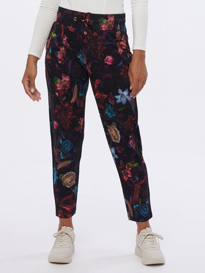 MONACO blue WEEKEND Jogger Pants Sweathose figurumspielend mit Blumen-Print von MONACO blue WEEKEND
