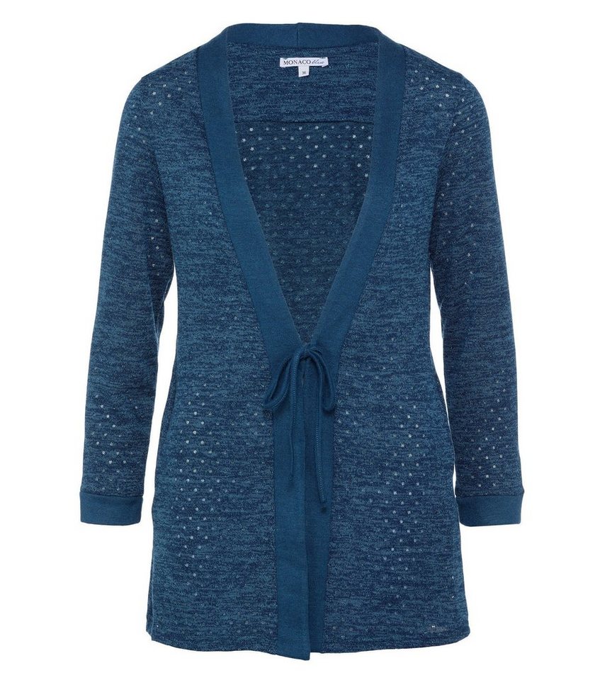 MONACO blue Cardigan Strickjacke weit mit breiter Blende von MONACO blue