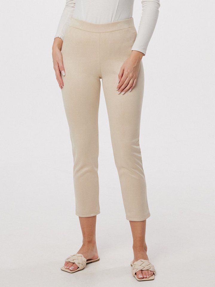 MONACO blue Lederimitathose 7/8 Hose koerpernah in Velourslederoptik von MONACO blue