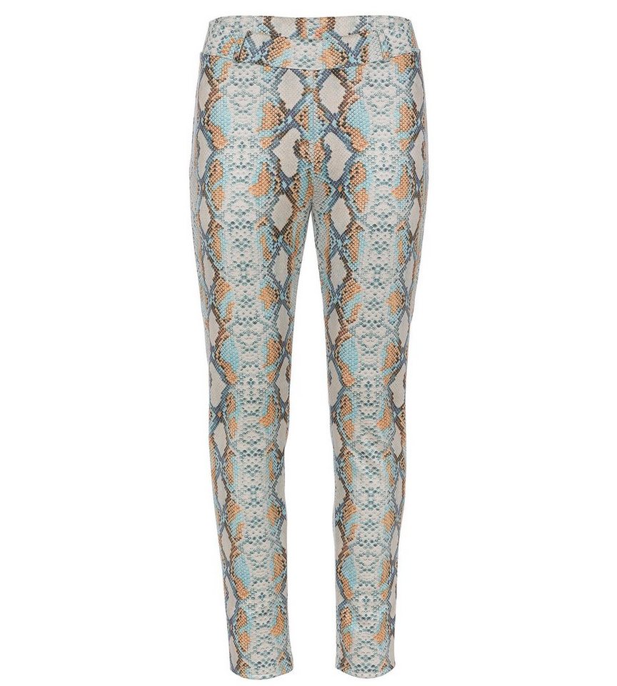 MONACO blue Lederimitathose Leggings koerpernah im Schlangendruck von MONACO blue