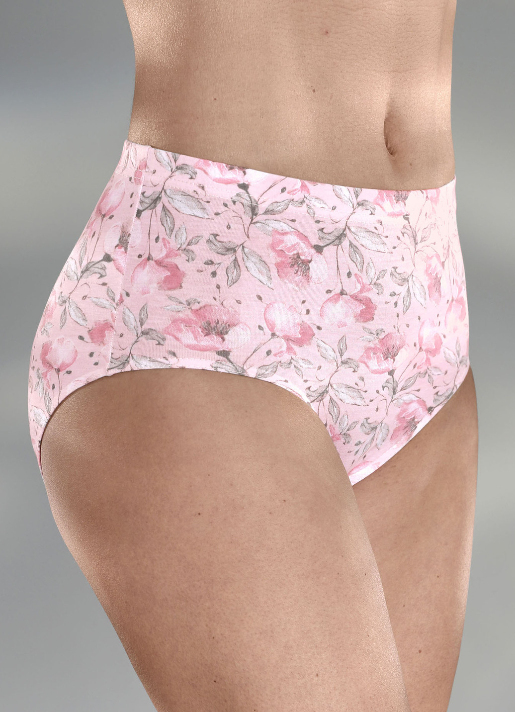 Viererpack Slip mit Floraldruck, Rosé-Bunt, Größe 38 von MONAMI