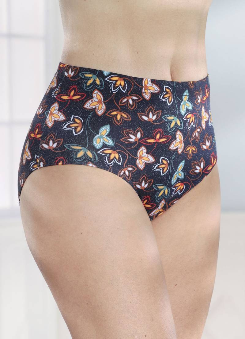 Viererpack Slips mit Digitaldruck, Marine-Bunt, Größe 38 von MONAMI