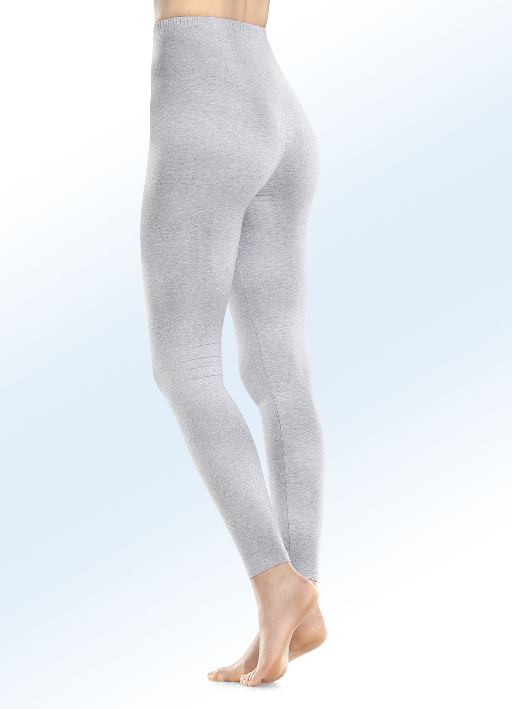 Zweierpack Leggings mit BIO-Baumwolle, 1X Grau Meliert, 1X Marine, Größe 54 von MONAMI