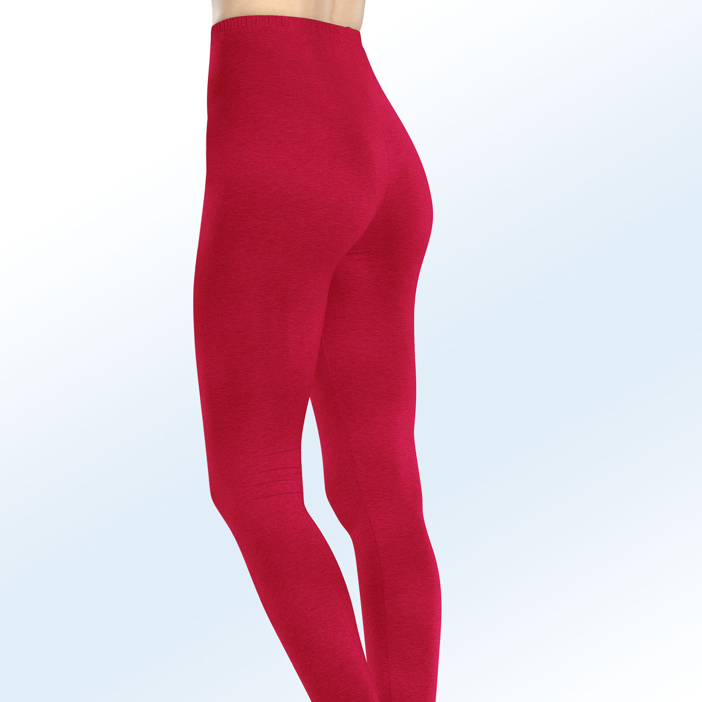 Zweierpack Leggings mit BIO-Baumwolle, 1X Rot, 1X Schwarz, Größe 42 von MONAMI