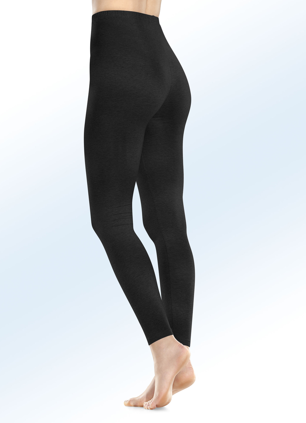 Zweierpack Leggings mit BIO-Baumwolle, 2X Schwarz, Größe 36 von MONAMI