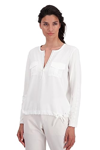 Monari Damen Blusenshirt mit Strass Ausschnitt Off-White - 38 von MONARI