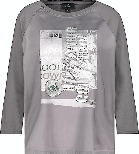 MONARI Bluse mit Glitzer-Print Shirt in Grau, Größe 38 von MONARI