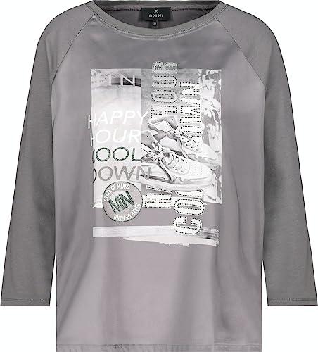 MONARI Bluse mit Glitzer-Print Shirt in Grau, Größe 42 von MONARI