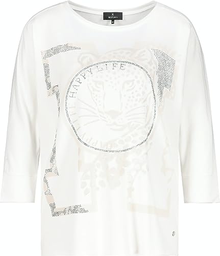 Monari Damen 3/4 Arm Shirt mit Panther Print Off-White - 40 von MONARI