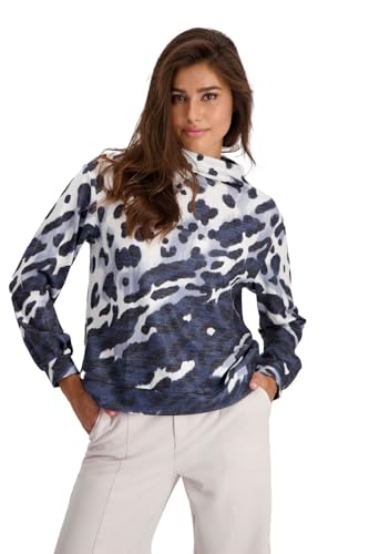 MONARI - Damen Langarm Shirt mit Leo-Print (807691), Größe:36, Farbe:Midnight Gemustert (864) von MONARI