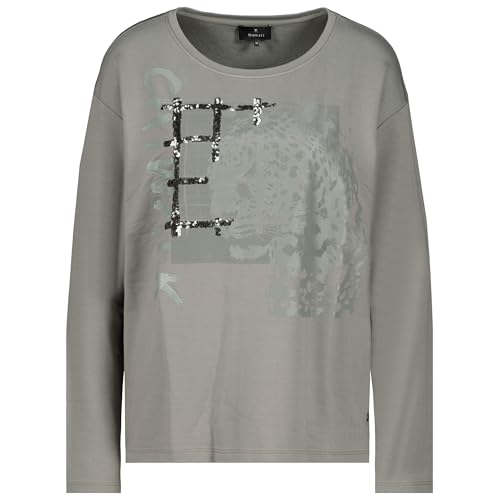 MONARI Damen Langarmshirt mit Print und Pailletten rosmarin - 44 von MONARI