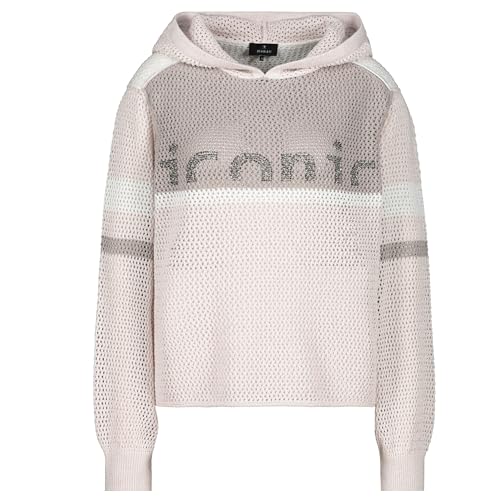 MONARI Damen Pullover Lochmuster, Colourblock, glitzernd Coconut beige - 40 von MONARI