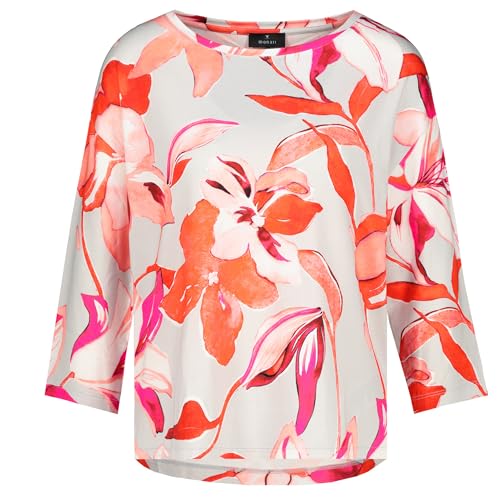 MONARI Damen Shirt geblümt Bright Coral Gemustert - 38 von MONARI