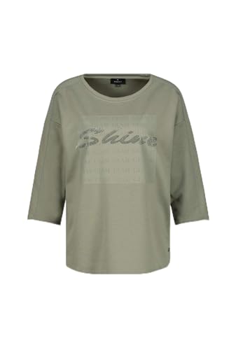 MONARI - Damen Sweatshirt mit Strass Schrift und 3/4 Arm (408269), Größe:38, Farbe:Sage (640) von MONARI