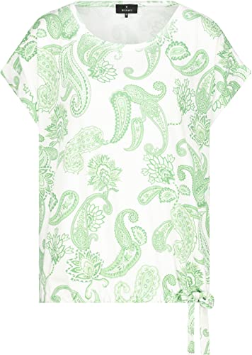 MONARI Damen T-Shirt Gemustert mit Tunnelzug Pastell Green Gemustert - 42 von MONARI