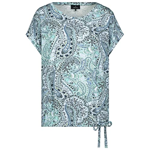 MONARI Damen T-Shirt Paisley Muster mit Tunnelzug Fresh Mint Gemustert - 38 von MONARI