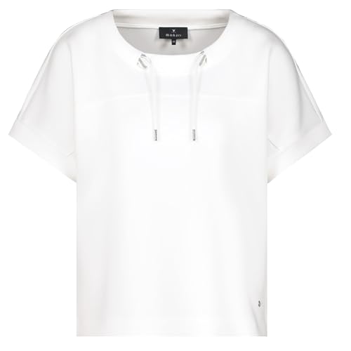 MONARI Damen T-Shirt mit Band und Schmucköse Off-White - 38 von MONARI