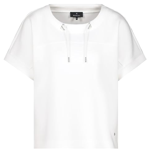 MONARI Damen T-Shirt mit Band und Schmucköse Off-White - 40 von MONARI